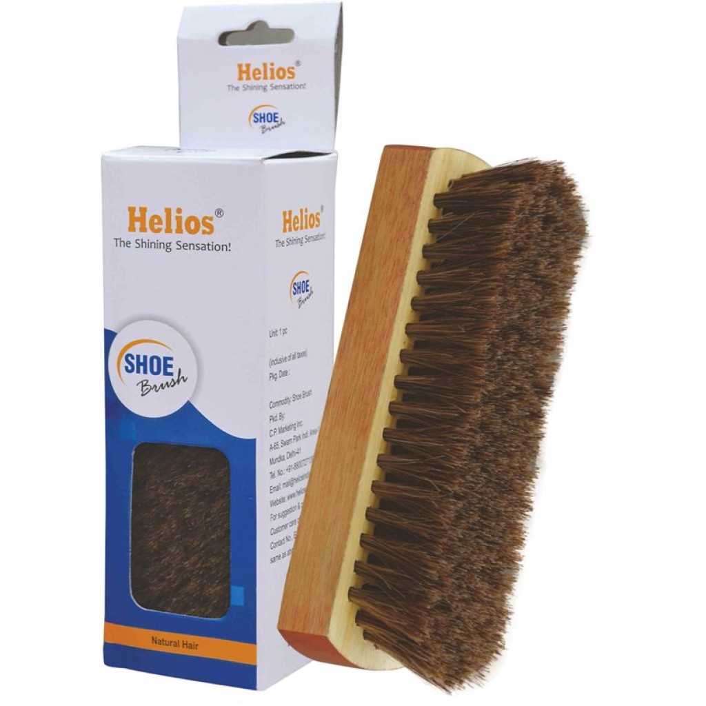 Helios Natural Hair Leather Shoe Brush | Tavisi