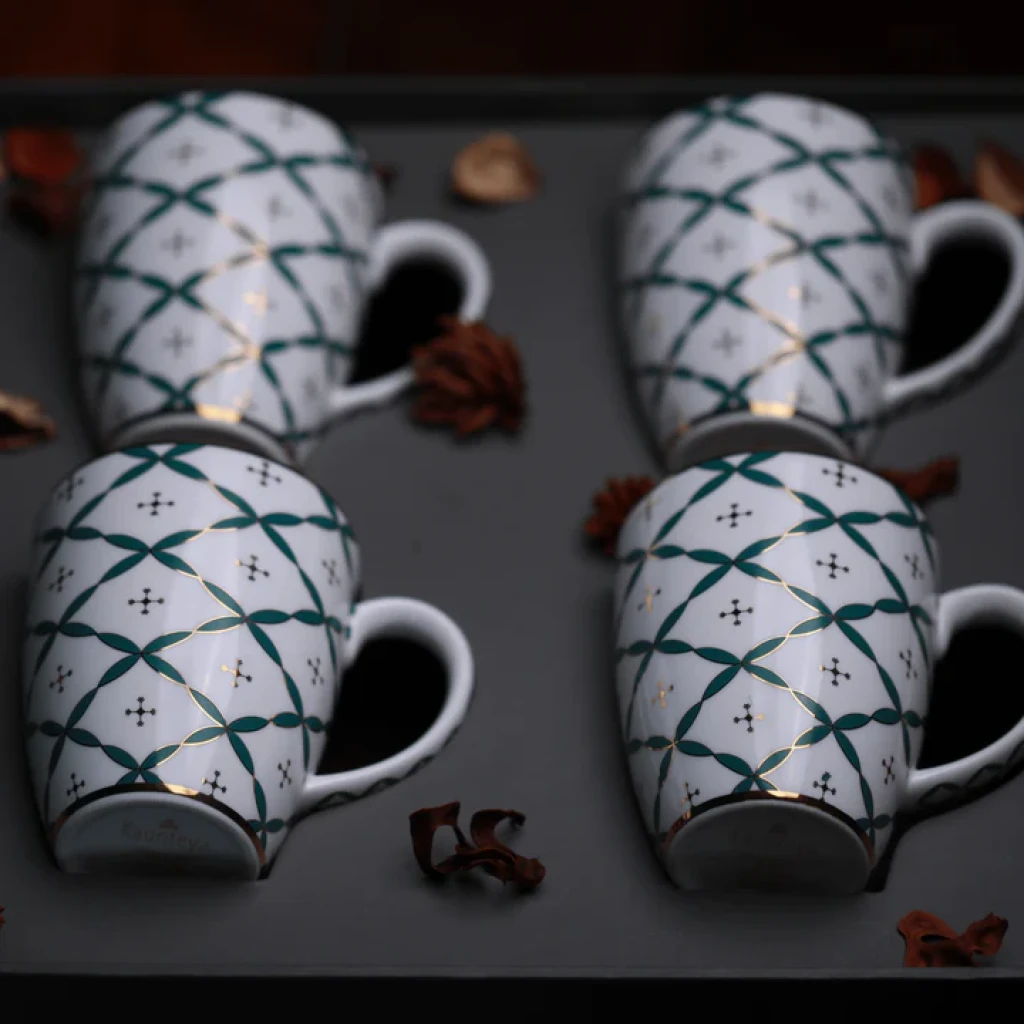 Kaunteya Jyamiti Gift Set (4 Coffee Mugs)