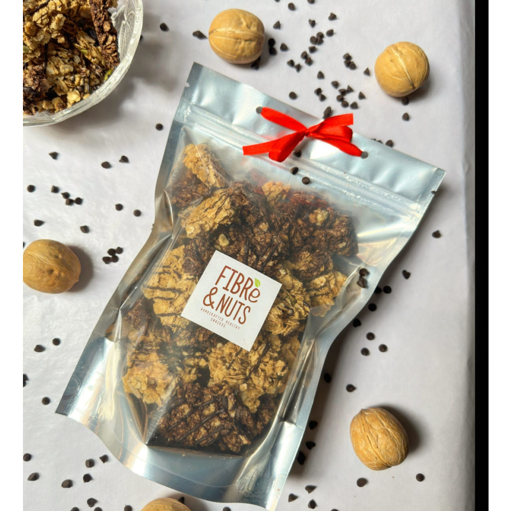 Fibre & Nuts Crunchy Granola Chunks Brownie Mix - 500 gms