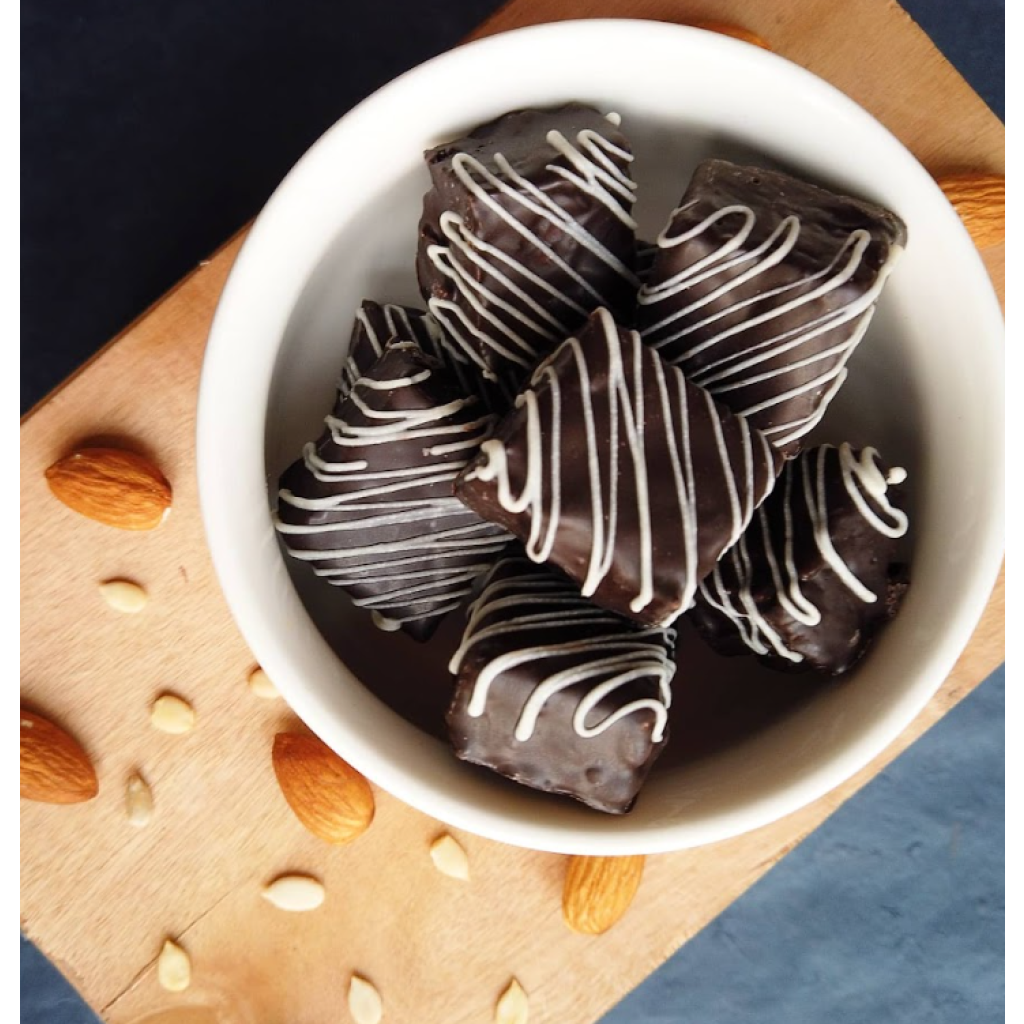 Fibre & Nuts Dark Chocolate Granola Minis Chocolate Dipped Bite-Sized Energy Bar - Pack of 12
