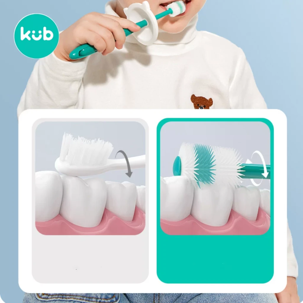 KUB 360 Degree Nano Children Toothbrush (Pink)--2