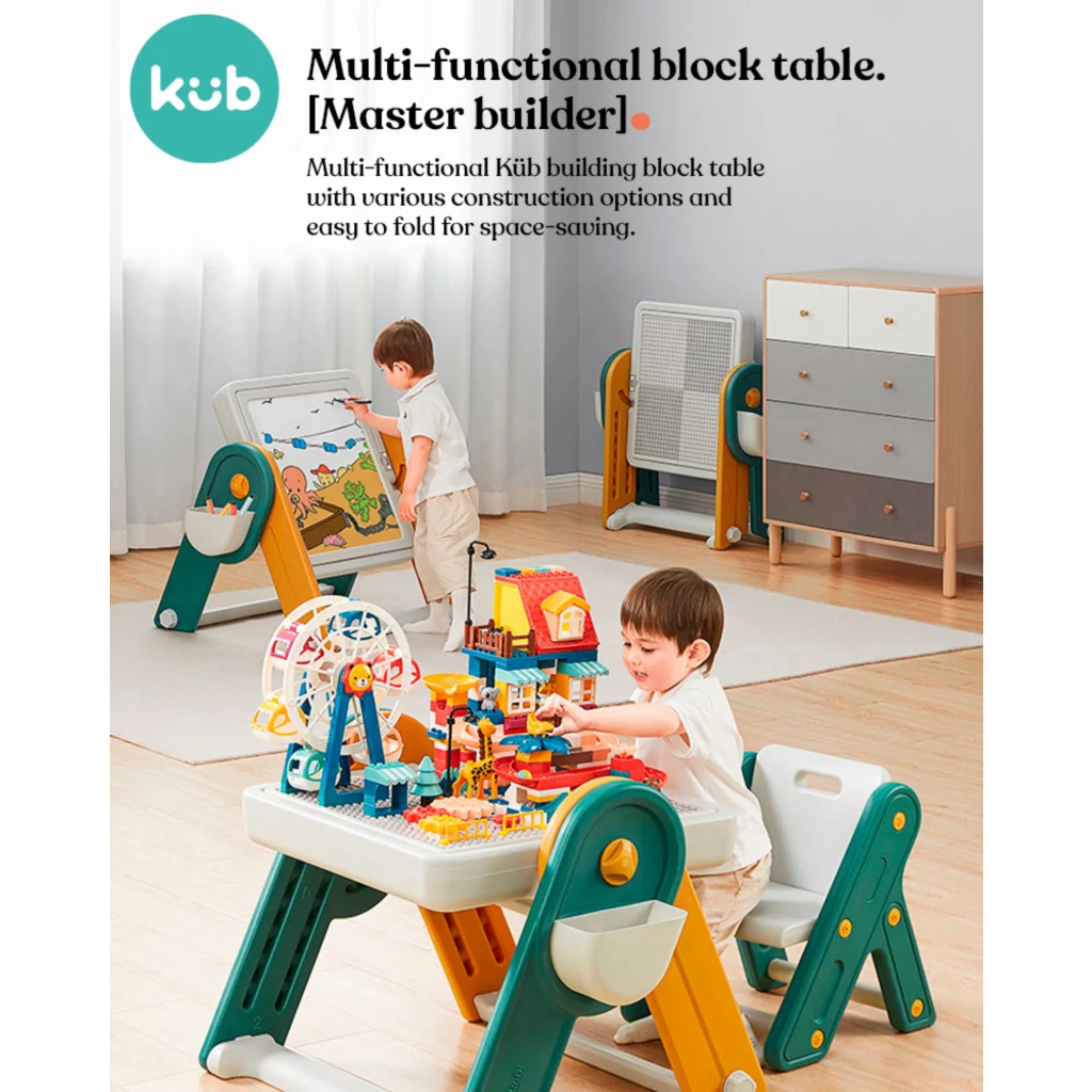 KUB Multifunctional Building Block Table With Drawing Board
