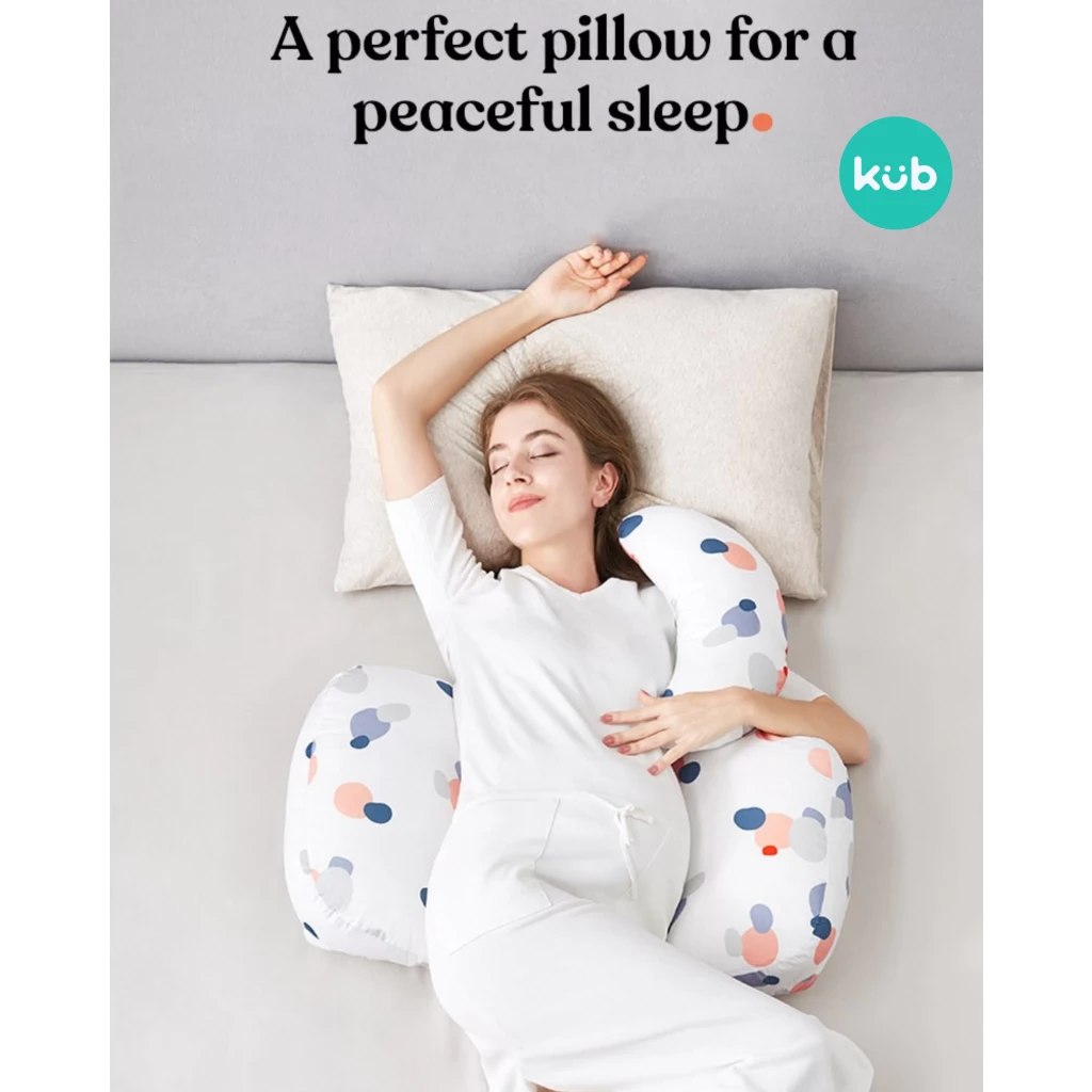 KUB 2 in 1 Pregnancy Body Support And Infant Feeding Pillow
