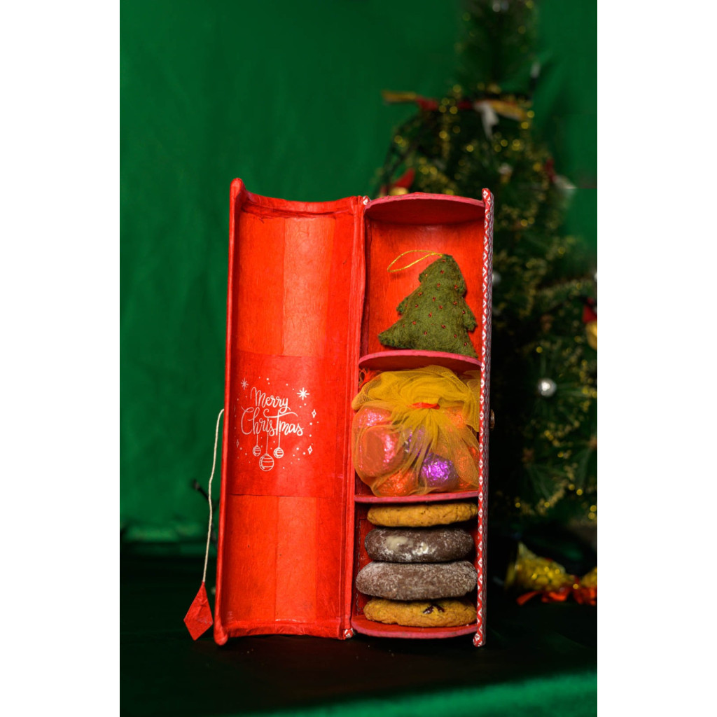 Makkusé Cylindrical Christmas Gift Box