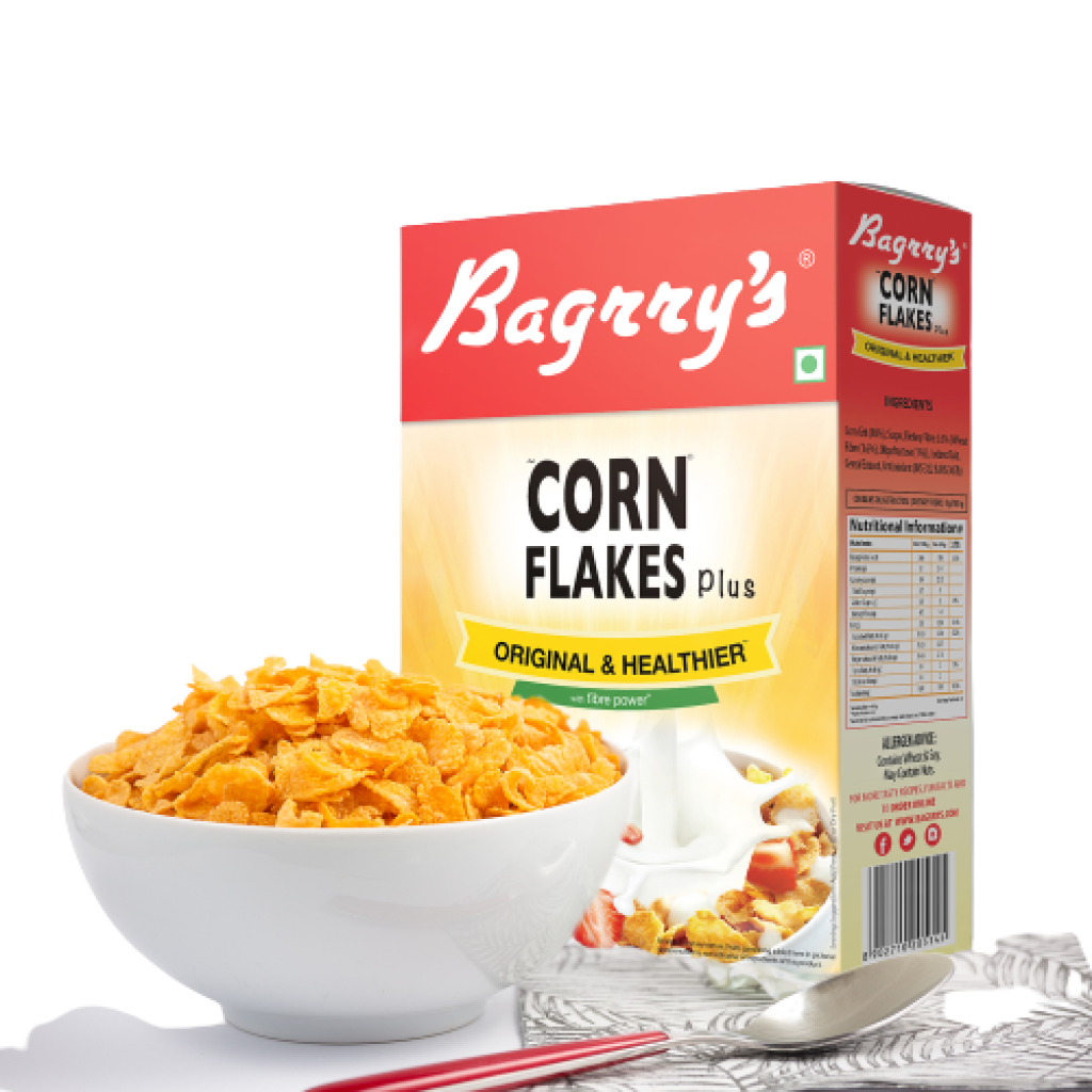 Bagrry's Corn Flakes Plus Original & Healthier Box 250g