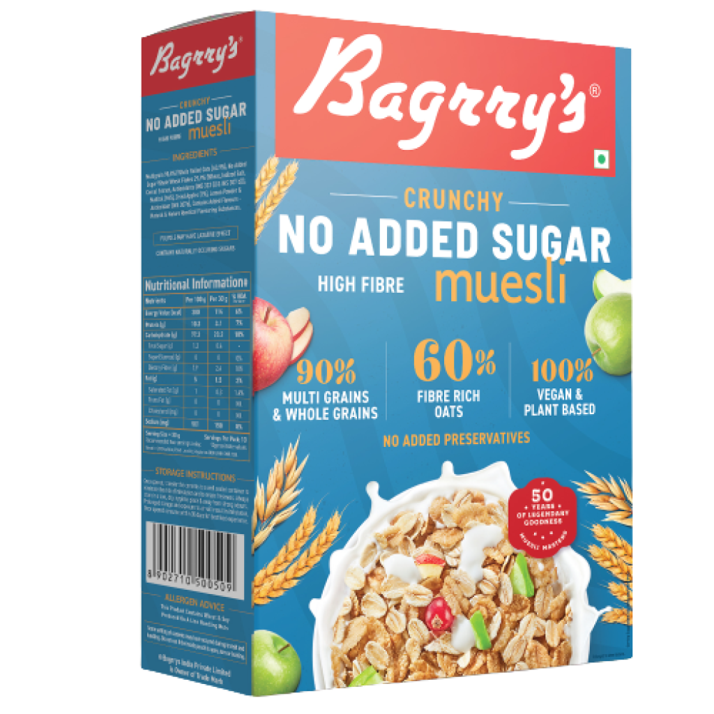 Bagrry's Crunchy No Added Sugar Muesli 500g