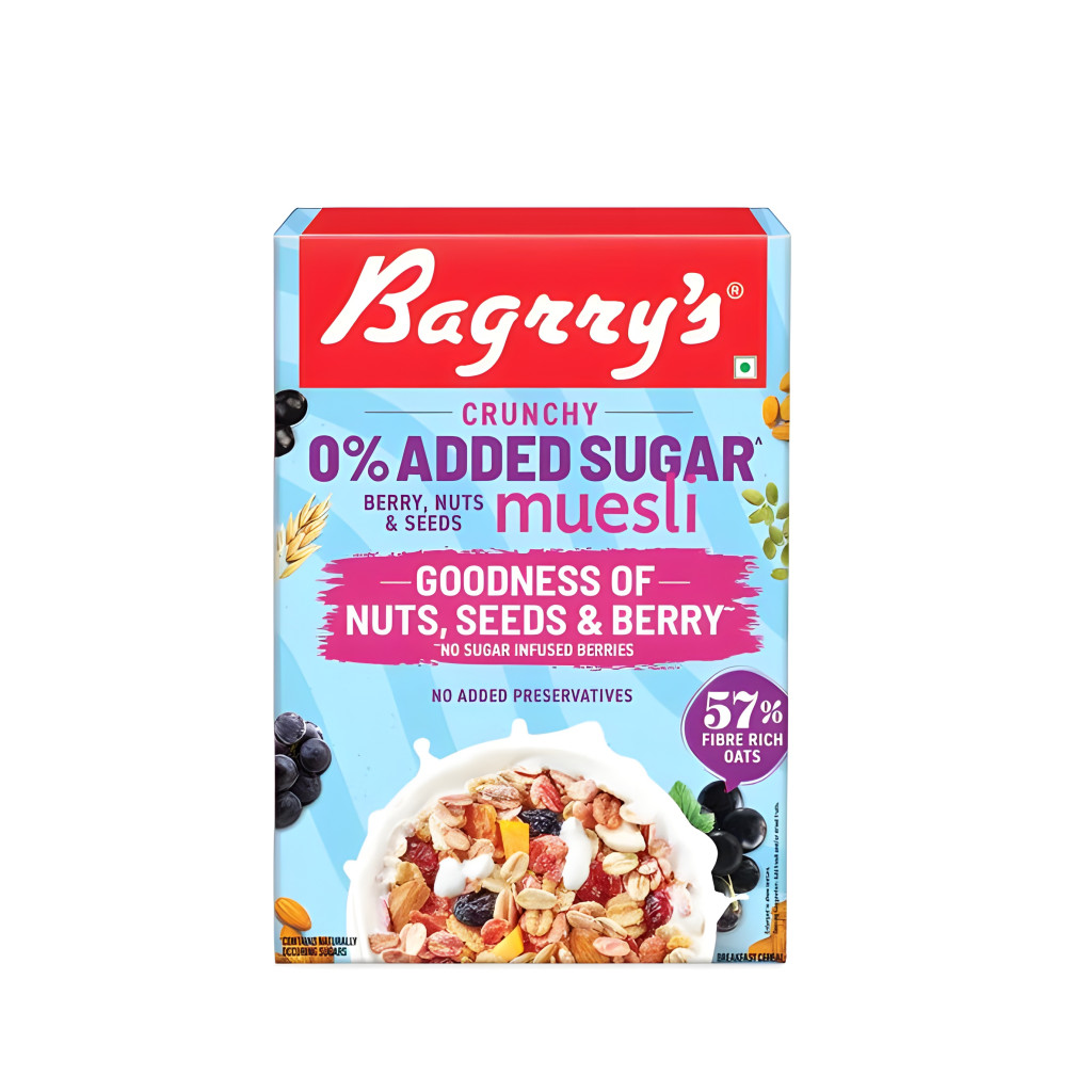 Bagrry 's Crunchy Muesli 0% Added Sugar 500 Gm