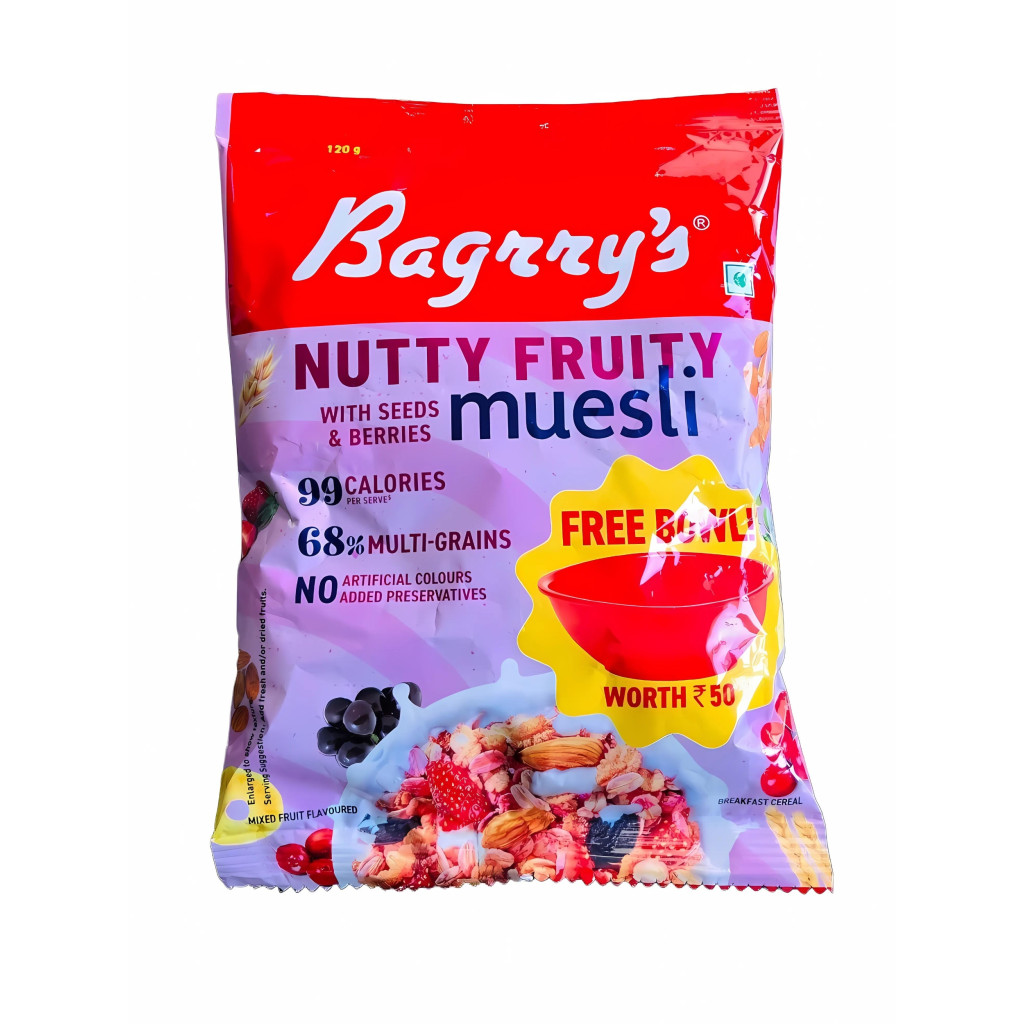 Crunchy Nutty Fruity Muesli Free Bowl 120 Gm