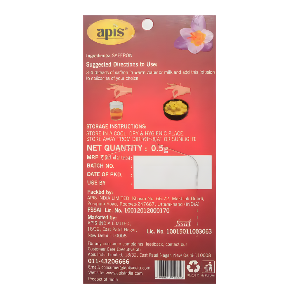 Apis Saffron 0.5g--1